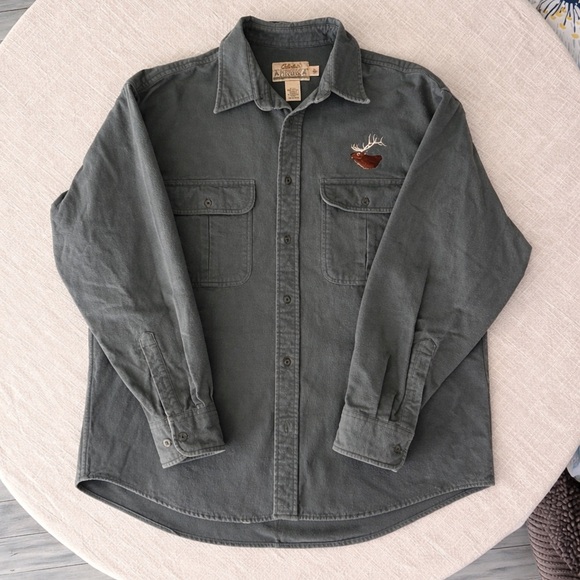 Cabela’s Deerskin Soft Chamois Shirt XL Heavyweight Cotton Button Down - Picture 4 of 4